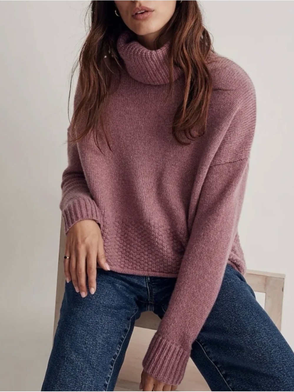 Madewell Women's Rose Turtleneck Knit Sweater